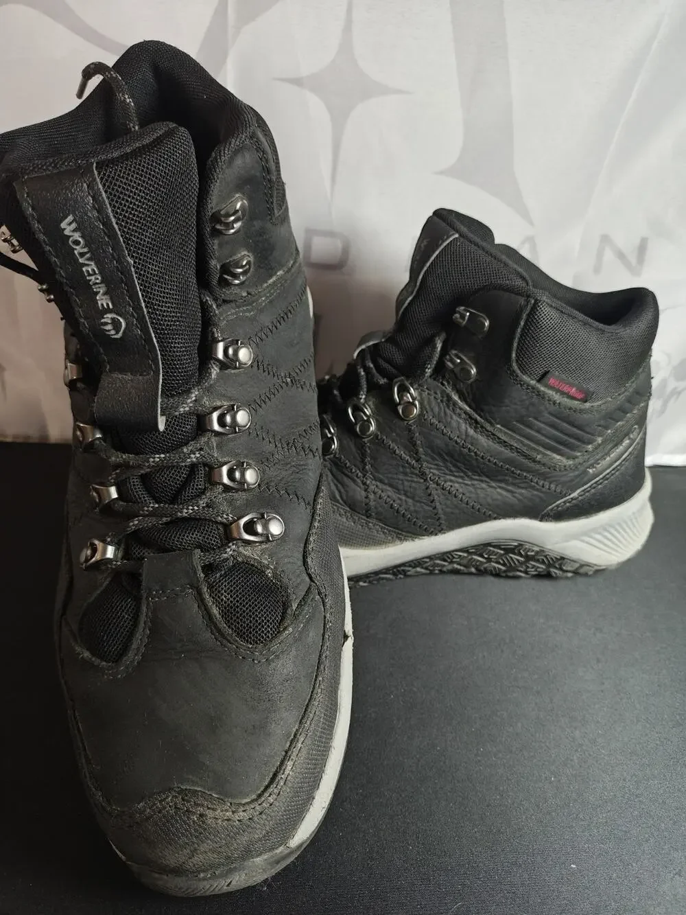 WOLVERINE - Luton - Men's 12 EXTRA WIDE Mid Steel-Toe Hiker - Boot Black